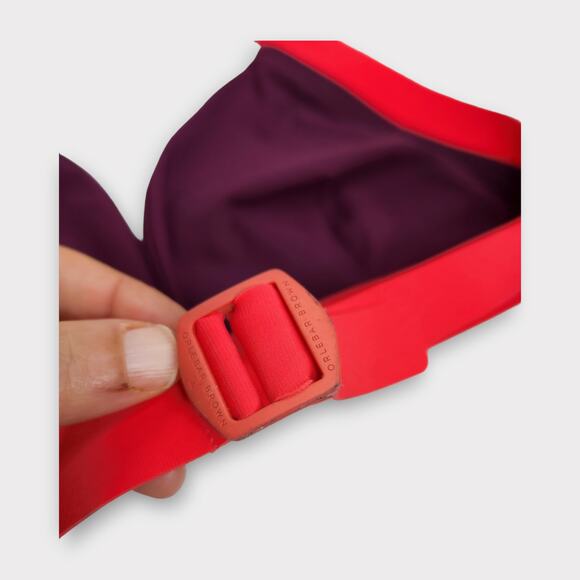 *NEW Orlebar Brown Corsano Halter Neck Bikini Top Hot Coral Aubergine Women's 8 - Picture 6 of 6
